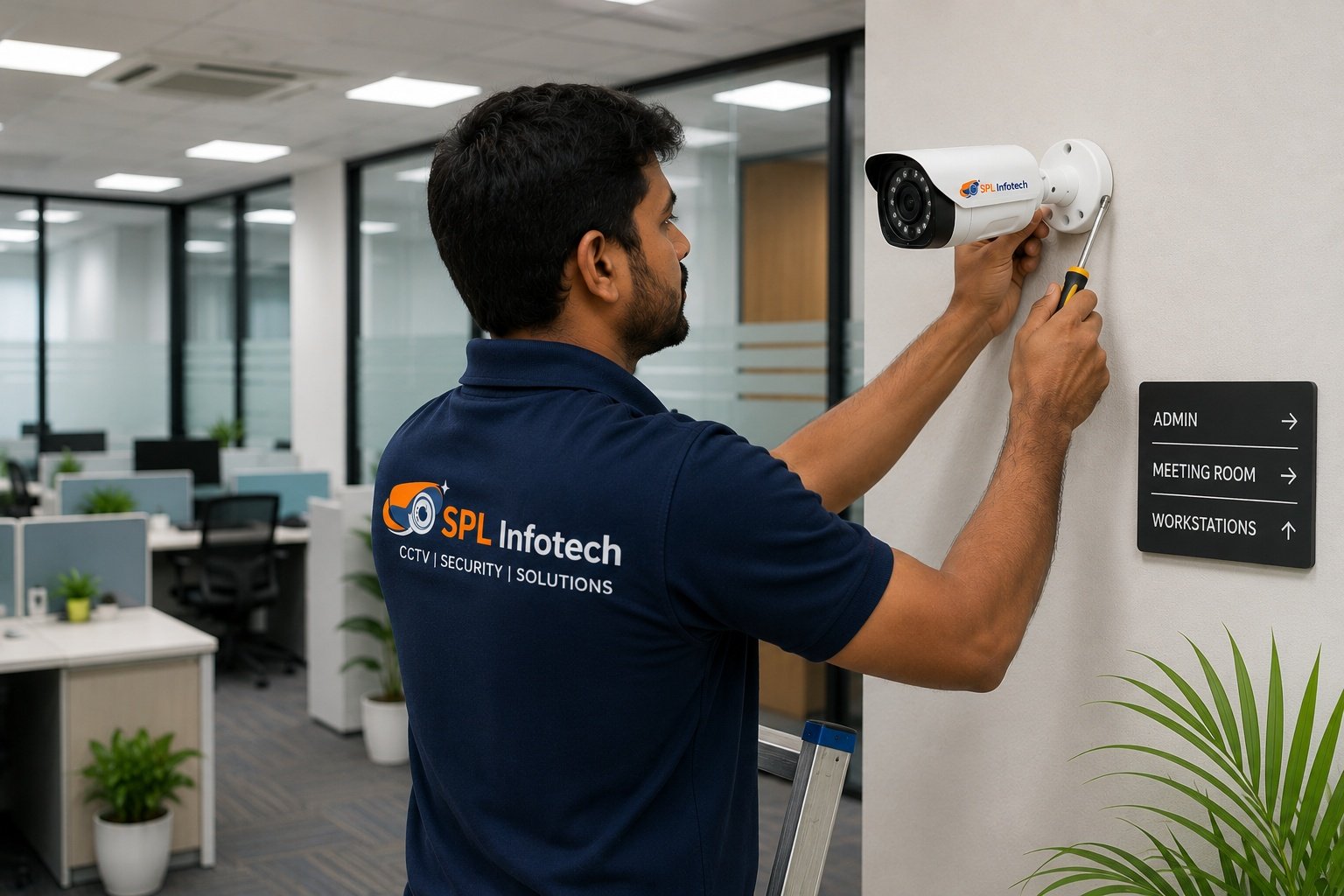 Office CCTV surveillance setup